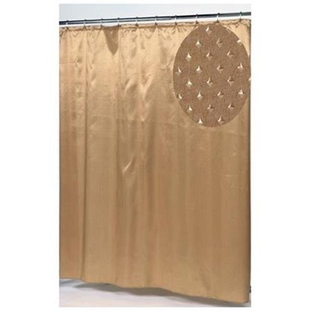 CARNATION HOME FASHIONS Carnation Home Fashions FSC-L-02 Lauren Dobby Fabric Shower Curtain - Gold FSC-L/02